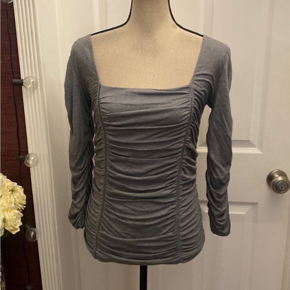 Dolce & Gabbana Gray Ruched Women's Top, L